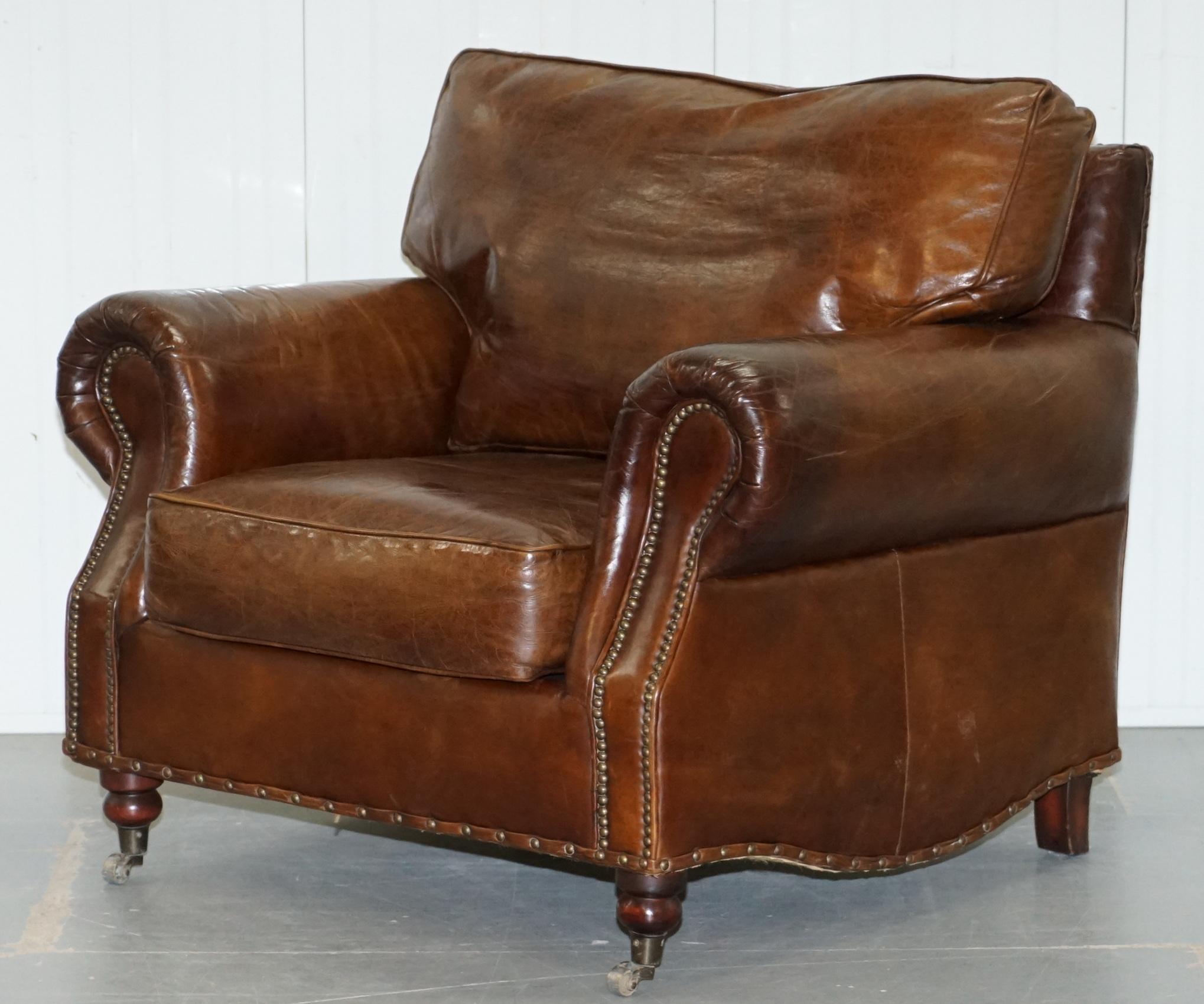 halo leather armchair