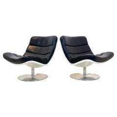 Paire de chaises longues confortables F978 par Geoffrey Harcourt pour Artifort