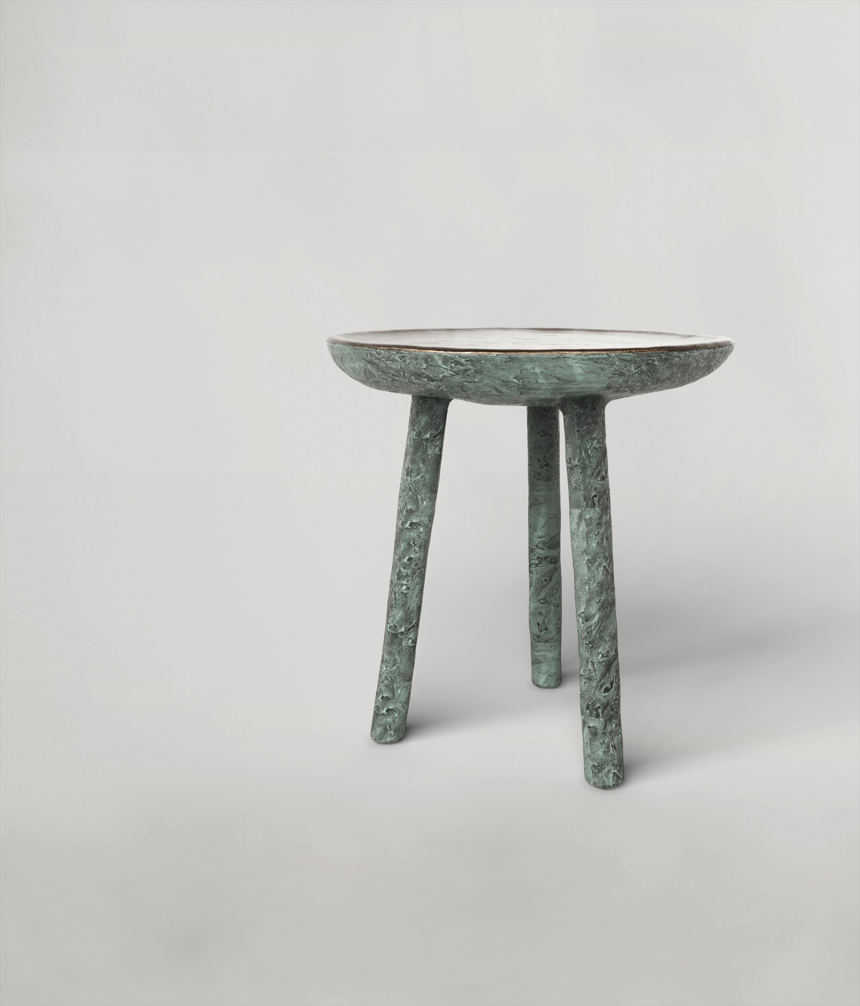 Comma V1 stool by Edizione Limitata
Limited Edition of 150 pieces. Signed and numbered.
Dimensions: D 34 x W 34 x H 38 cm
Materials: green patina bronze

Comma is a 21st Century collection of seatings made by Italian artisans in bronze with a green