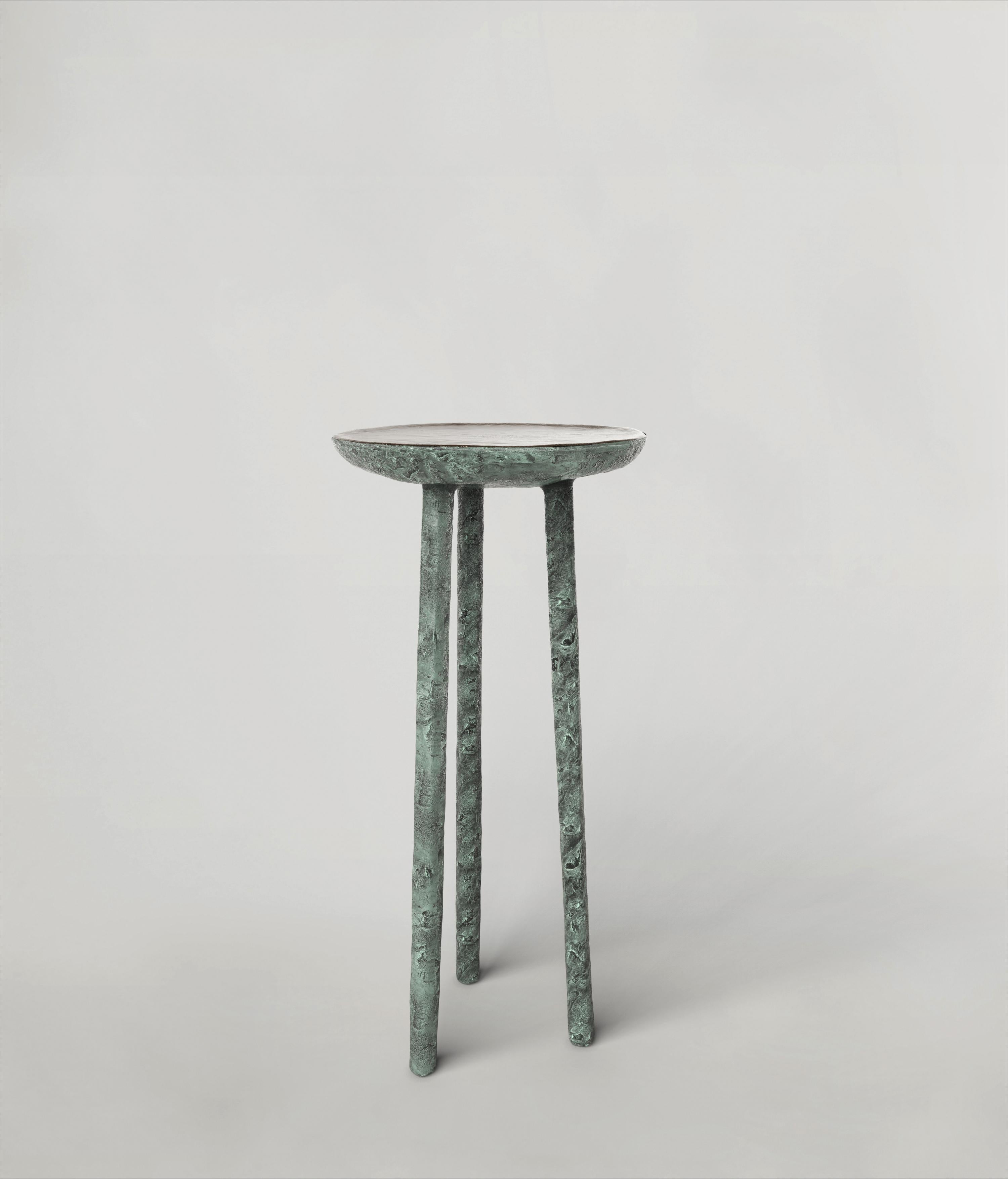 Comma V3 High Stool by Edizione Limitata
Limited edition of 150 pieces. Signed and numbered.
Dimensions: D90 x W40 x H130 cm
Materials: green patina bronze

Comma is a 21st century collection of seatings made by Italian artisans in bronze with