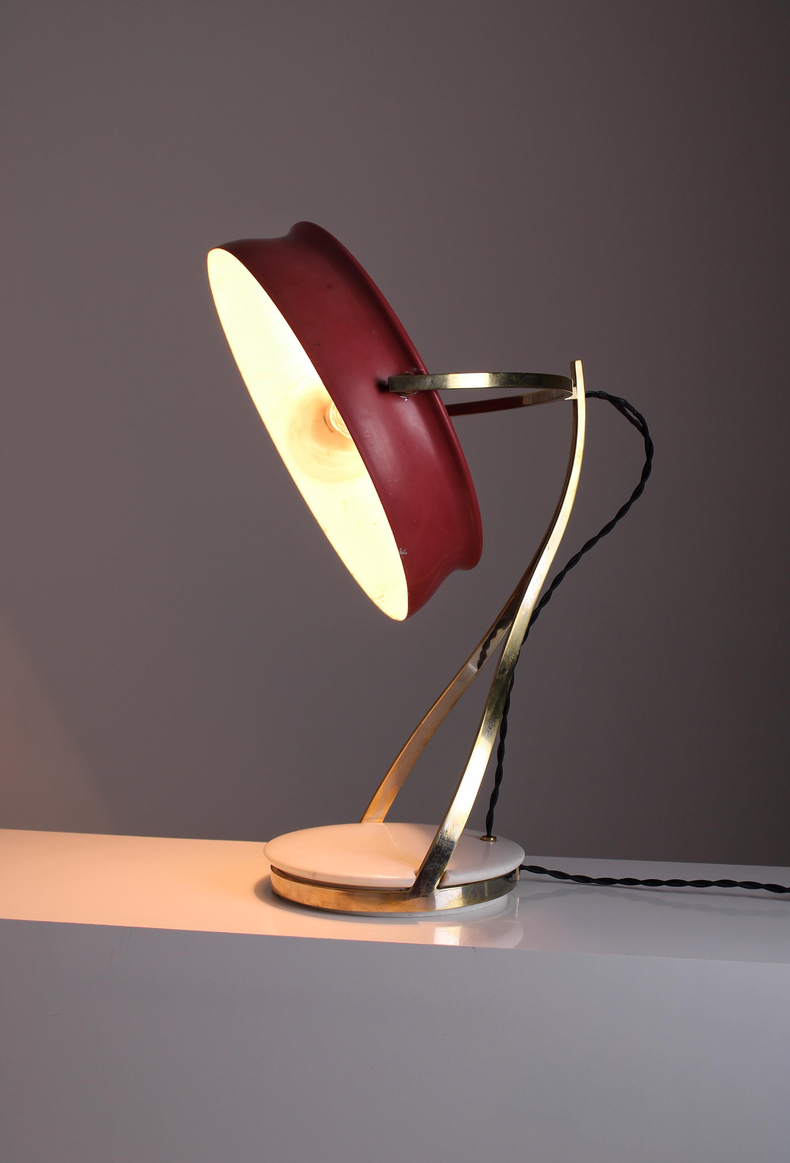 Mid-Century Modern Lampe de bureau Commander de Bruno Chiarini, 1958 en vente