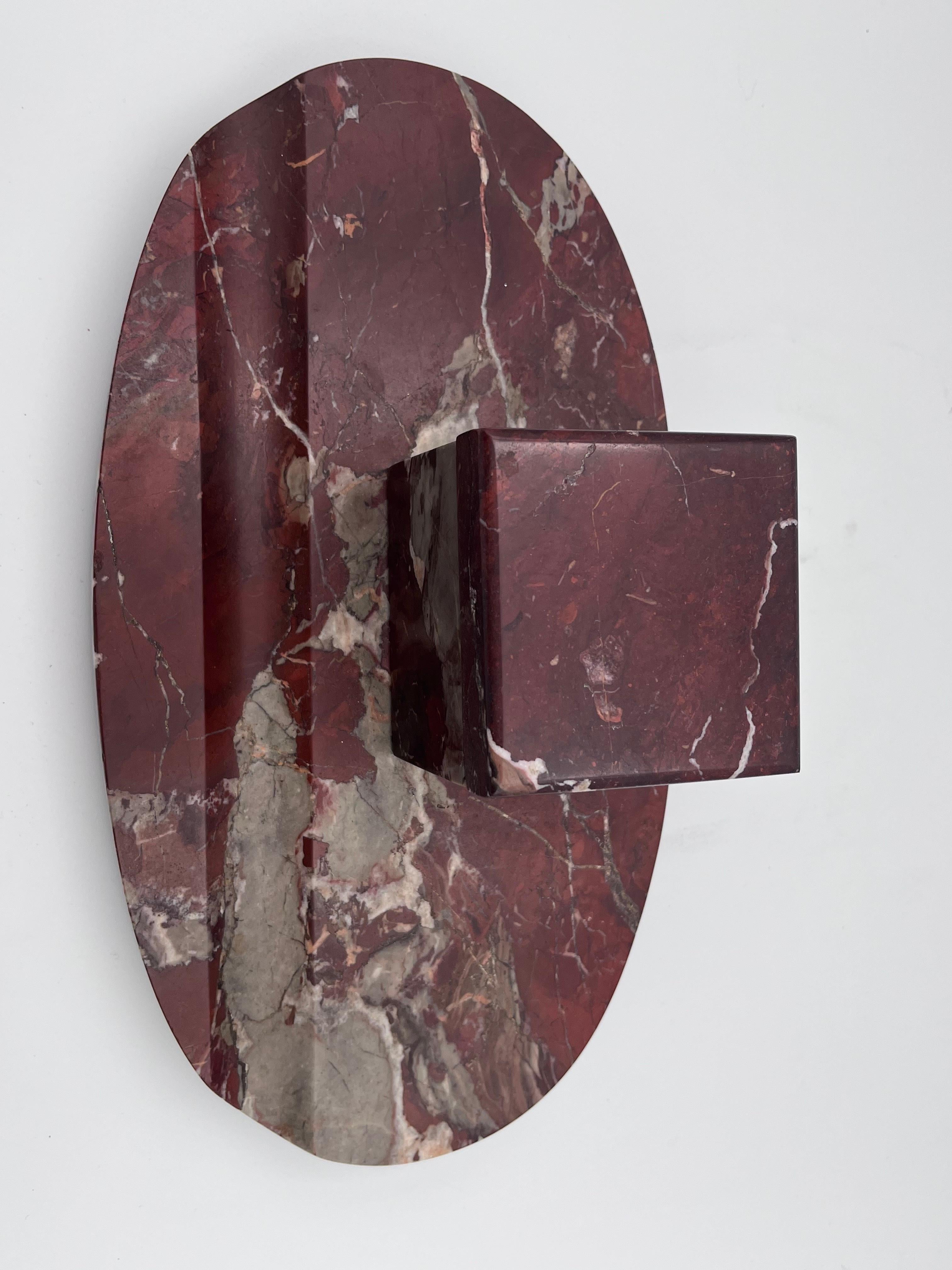 Imponente calamaio in marmo rosso Levanto Art Deco degli anni '20 e portapenne in vendita 9