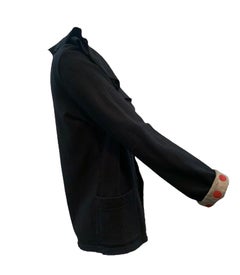 Comme Des Garcon Black Knit Ruffled Cardigan, 1990s