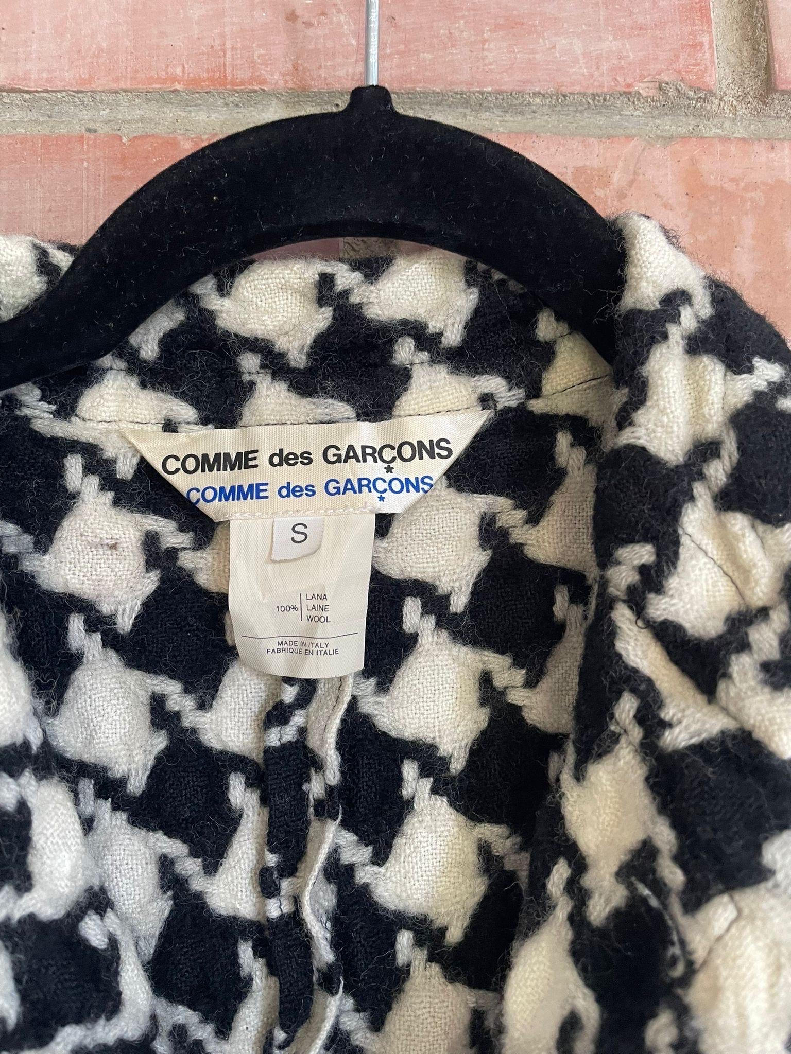 Giacca Comme Des Garçons con motivo pied de poule in bianco e nero In condizioni ottime in vendita a Carnate, IT