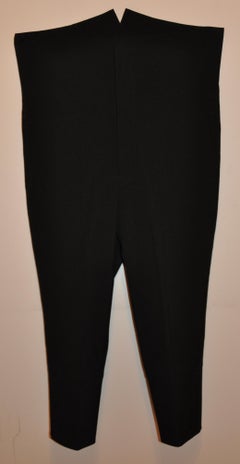 Comme Des Garcon "Limited Edition" Signature Jet-Black High-Waisted Trousers