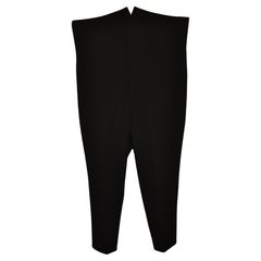 Comme Des Garcon "Limited Edition" Signature Jet-Black High-Waisted Trousers