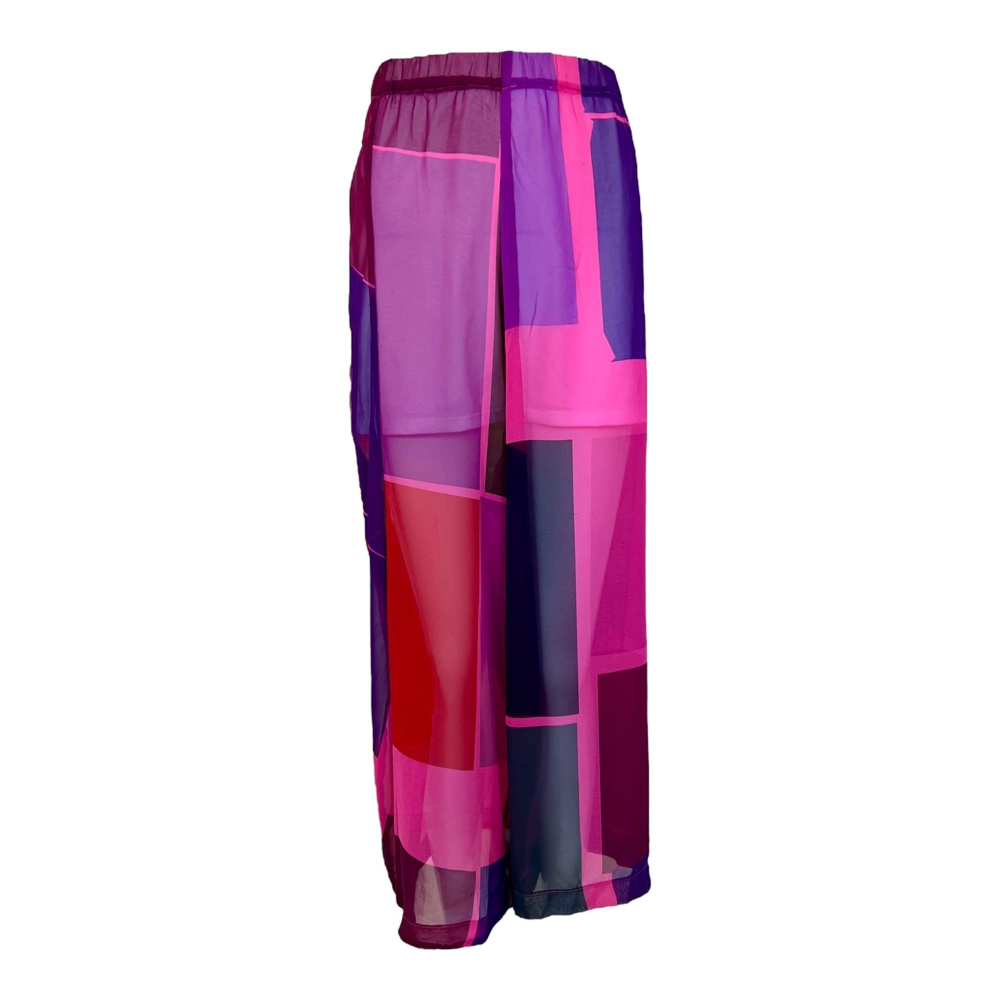 Comme des Garcon, maglione e pantaloni rosa a blocchi di colore per la P/E, 1996 In condizioni ottime in vendita a Los Angeles, CA