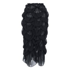 COMME DES GARÇONS 00'S : jupe longue en georgette à volants