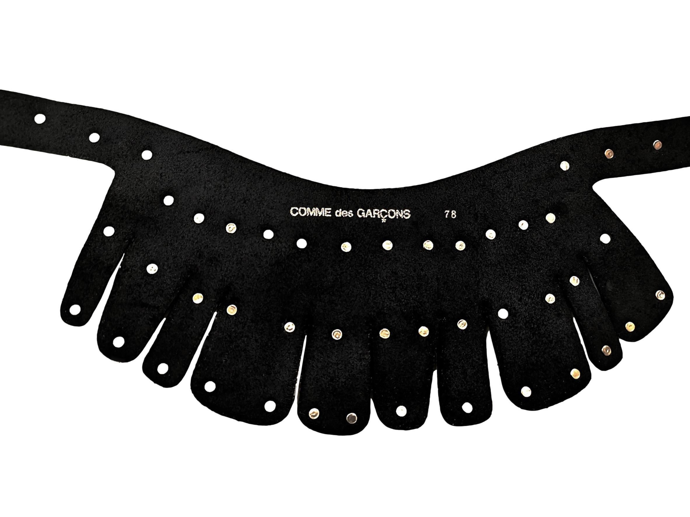 Comme des Garcons 1980s Leather and Metal Belt For Sale 3