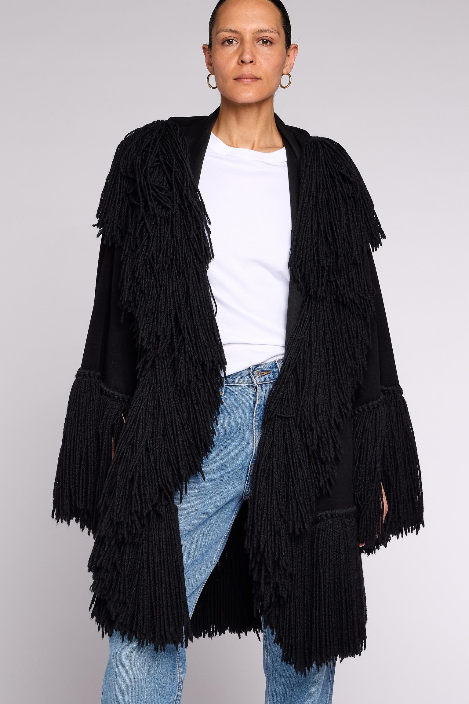 Noir Comme des Garçons 1980 Manteau oversize en vente