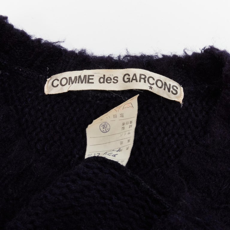 Comme des Garcons Homme 1980s dark grey wool stripe 2 button blazer - S M