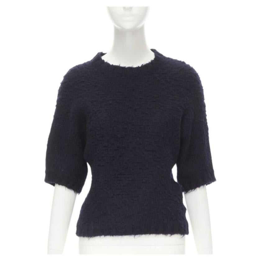 Pull moelleux en laine bouillie noire vintage COMME DES GARCONS des années 1980, Taille M en vente