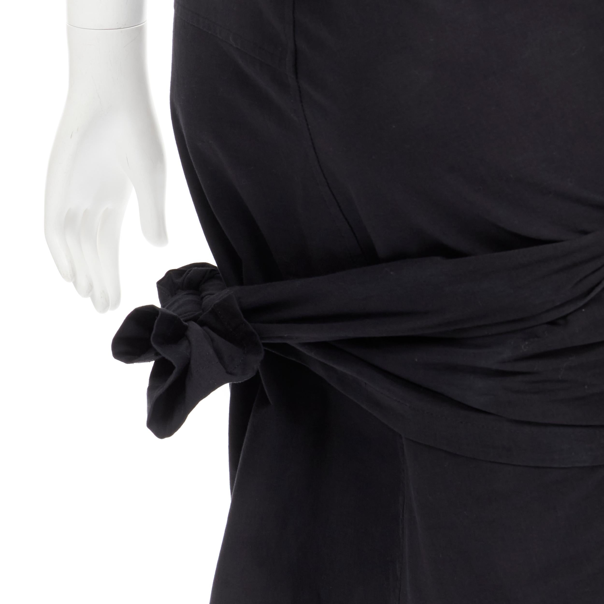 COMME DES GARCONS 1980's Vintage black deconstructed self wrap tie skirt M For Sale 3
