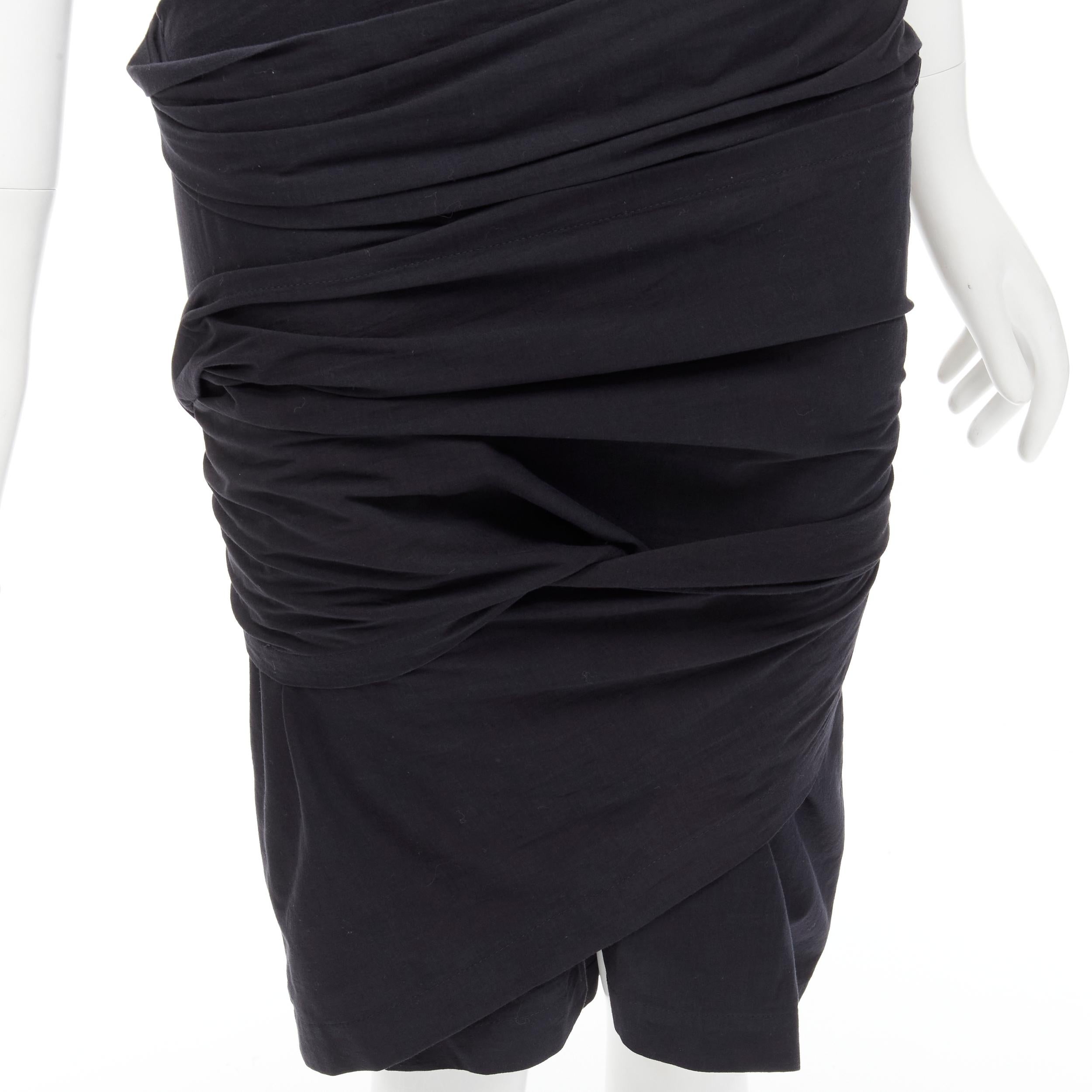 COMME DES GARCONS 1980's Vintage black deconstructed self wrap tie skirt M For Sale 4
