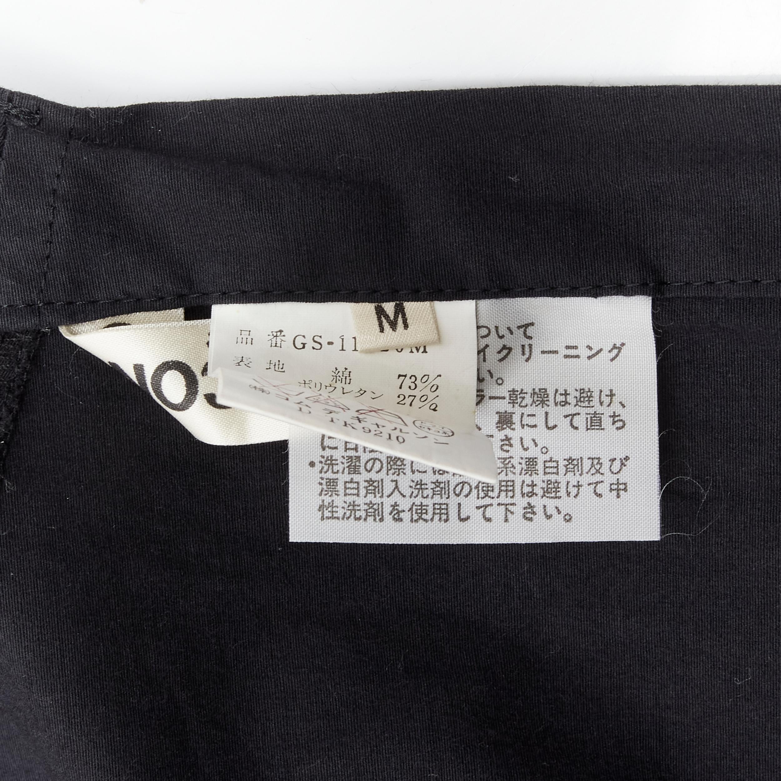 COMME DES GARCONS 1980's Vintage black deconstructed self wrap tie skirt M For Sale 5