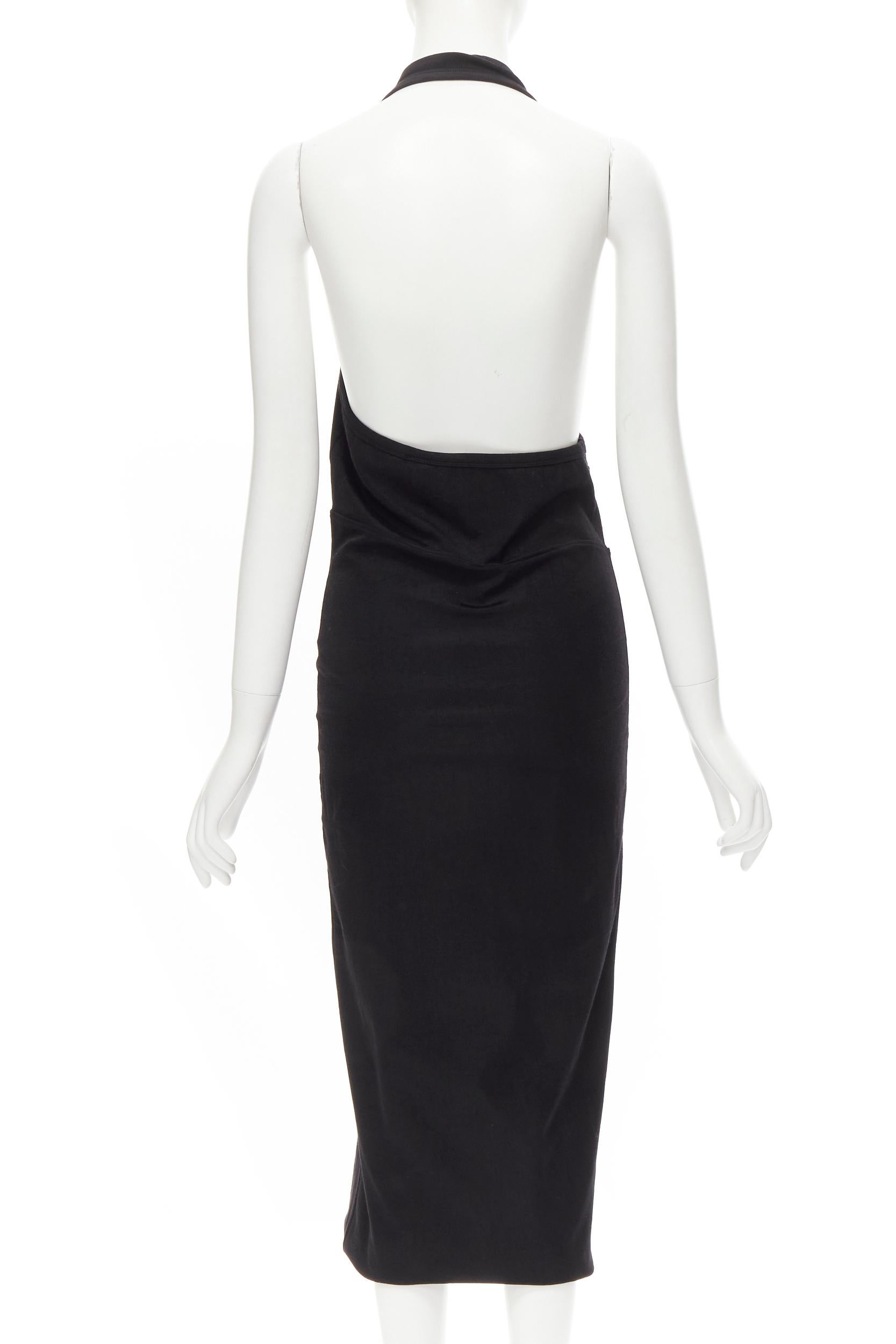 COMME DES GARCONS - Robe jupe dos nu vintage en coton et nylon noir, années 1980 Pour femmes en vente