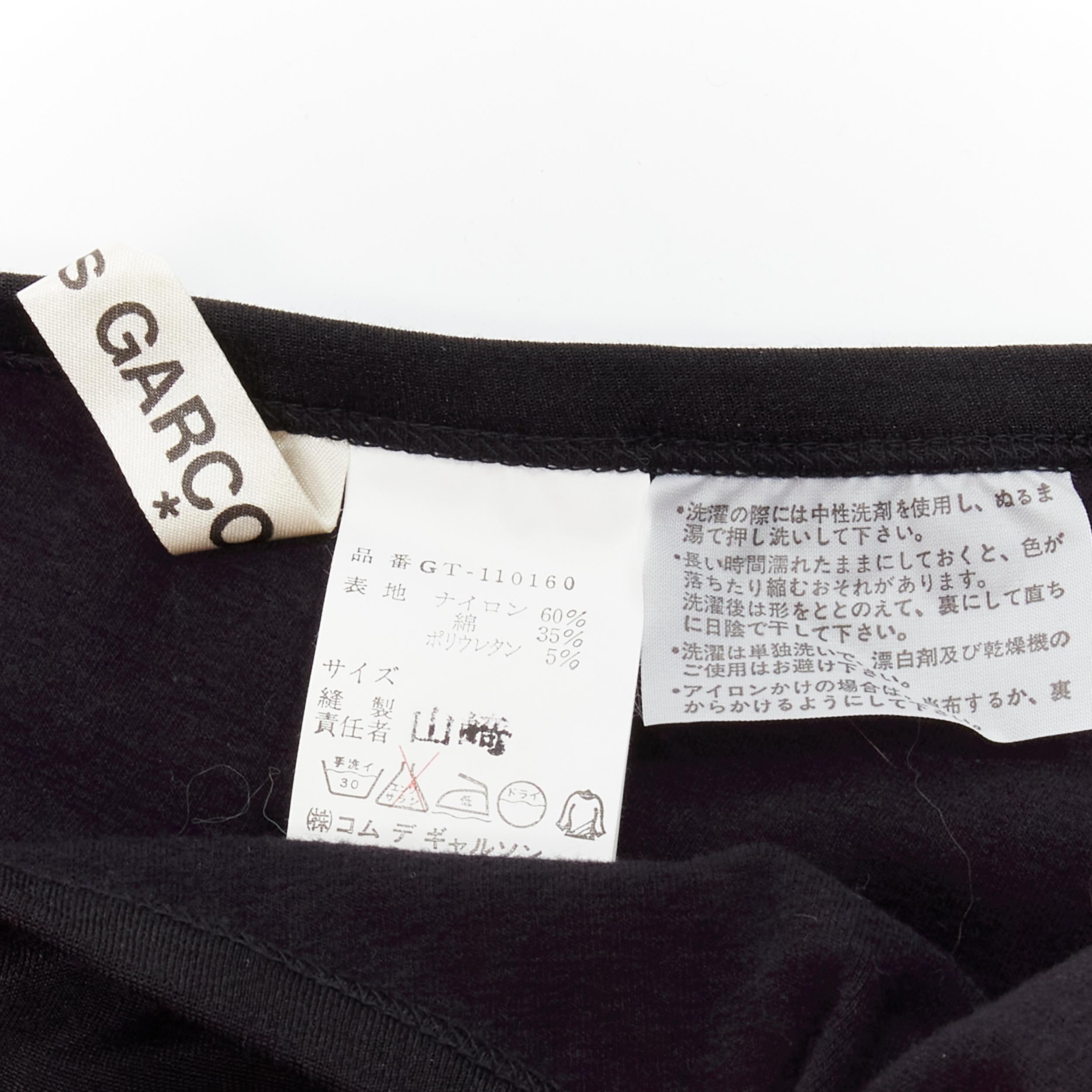 COMME DES GARCONS - Robe jupe dos nu vintage en coton et nylon noir, années 1980 en vente 4