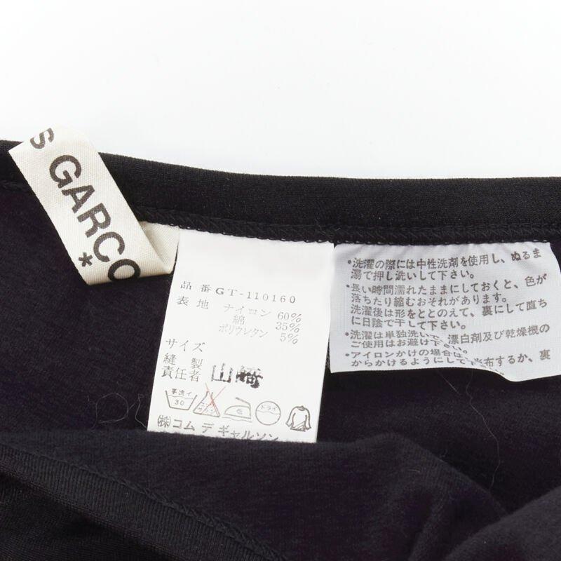 COMME DES GARCONS 1980s Vintage black nylon cotton halter bias skirt dress For Sale 4
