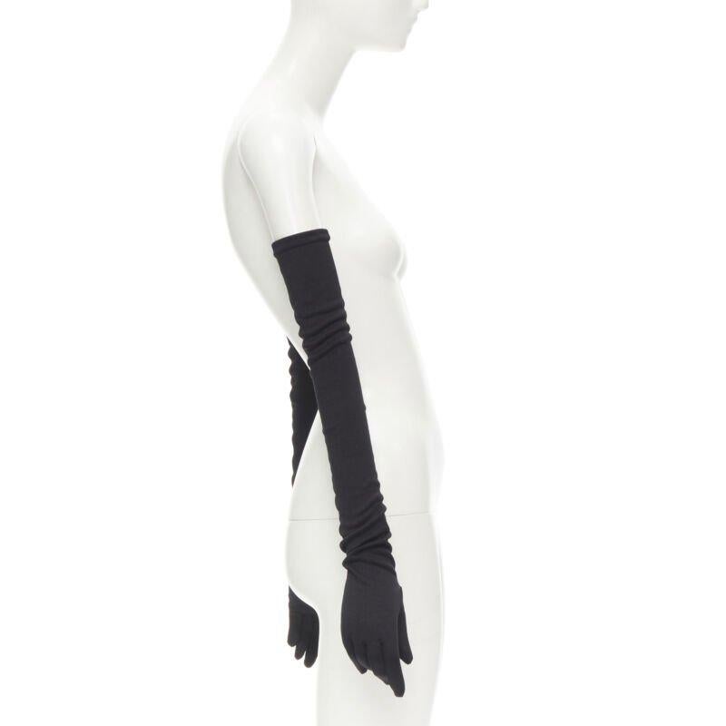 Women's COMME DES GARCONS 1980's Vintage black velvet lined cotton opera glove