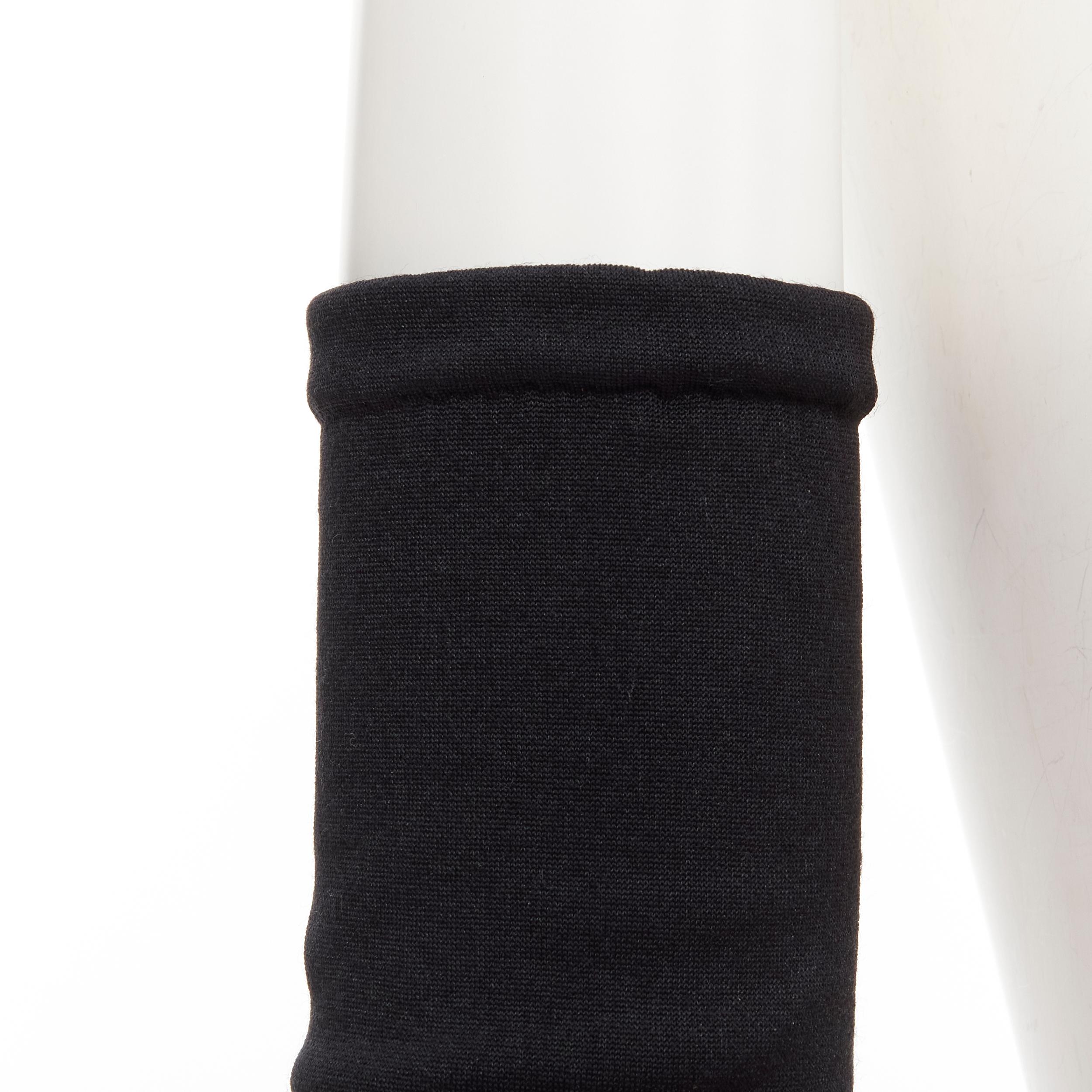 COMME DES GARCONS 1980's Vintage black velvet lined cotton opera glove For Sale 2