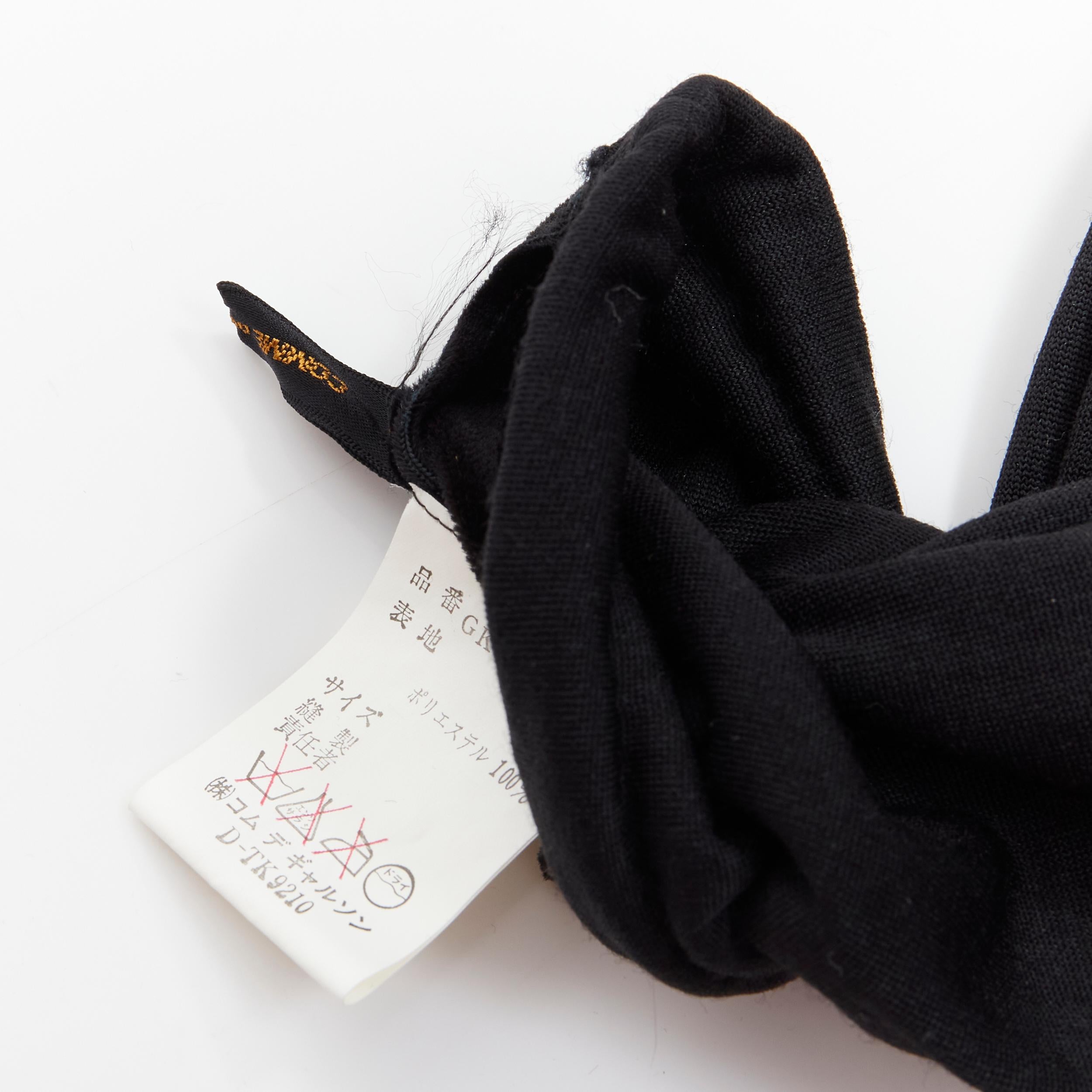 COMME DES GARCONS 1980's Vintage black velvet lined cotton opera glove For Sale 3