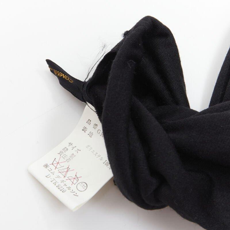 COMME DES GARCONS 1980's Vintage black velvet lined cotton opera glove 3