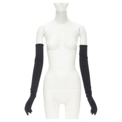 COMME DES GARCONS Vintage 1980's Gant d'opéra en coton doublé de velours noir