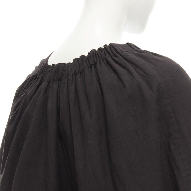 COMME DES GARCONS 1980's Vintage black washed asymmetric draped cocoon dress For Sale 5