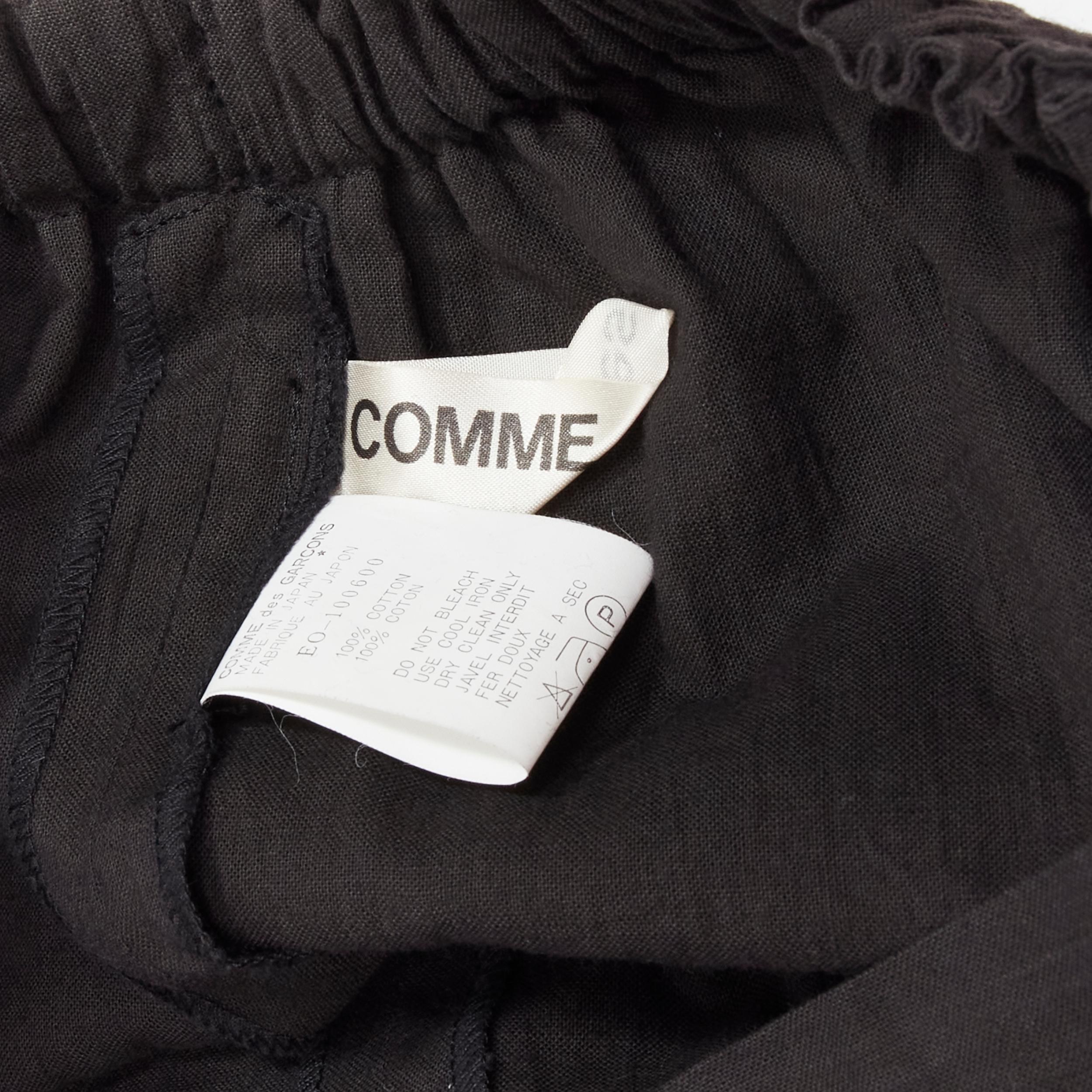 COMME DES GARCONS 1980's Vintage black washed asymmetric draped cocoon dress For Sale 6