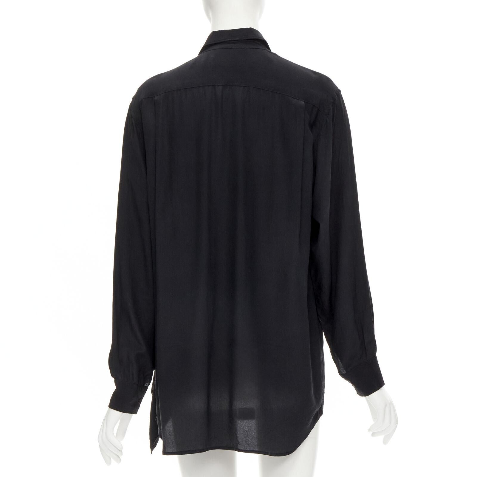 Women's COMME DES GARCONS 1980's Vintage black waterfall draped chandelier jewel shirt For Sale