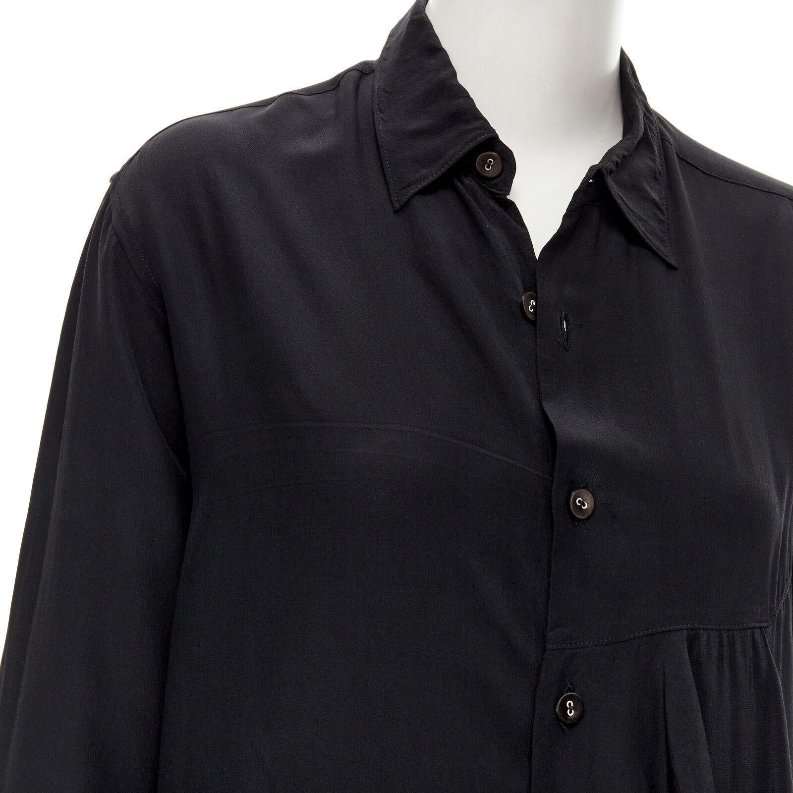 COMME DES GARCONS 1980's Vintage black waterfall draped chandelier jewel shirt For Sale 2
