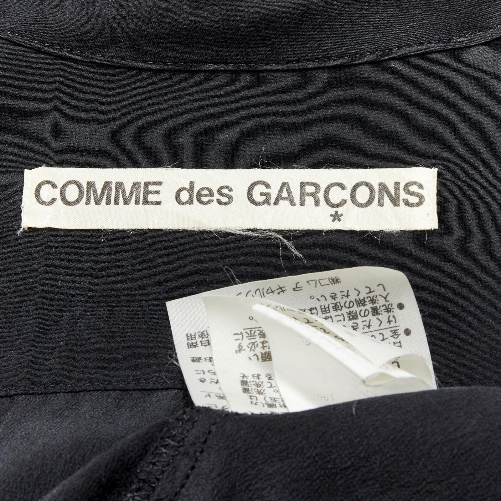 COMME DES GARCONS 1980's Vintage black waterfall draped chandelier jewel shirt For Sale 3