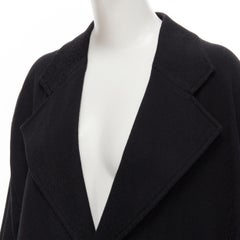 COMME DES GARCONS 1980's Vintage black wool wide cut oversized asymmetric blazer