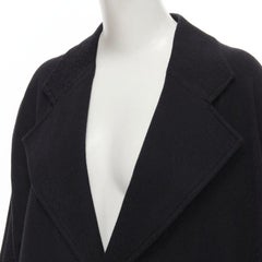 COMME DES GARCONS 1980's Vintage black wool wide cut oversized asymmetric blazer
