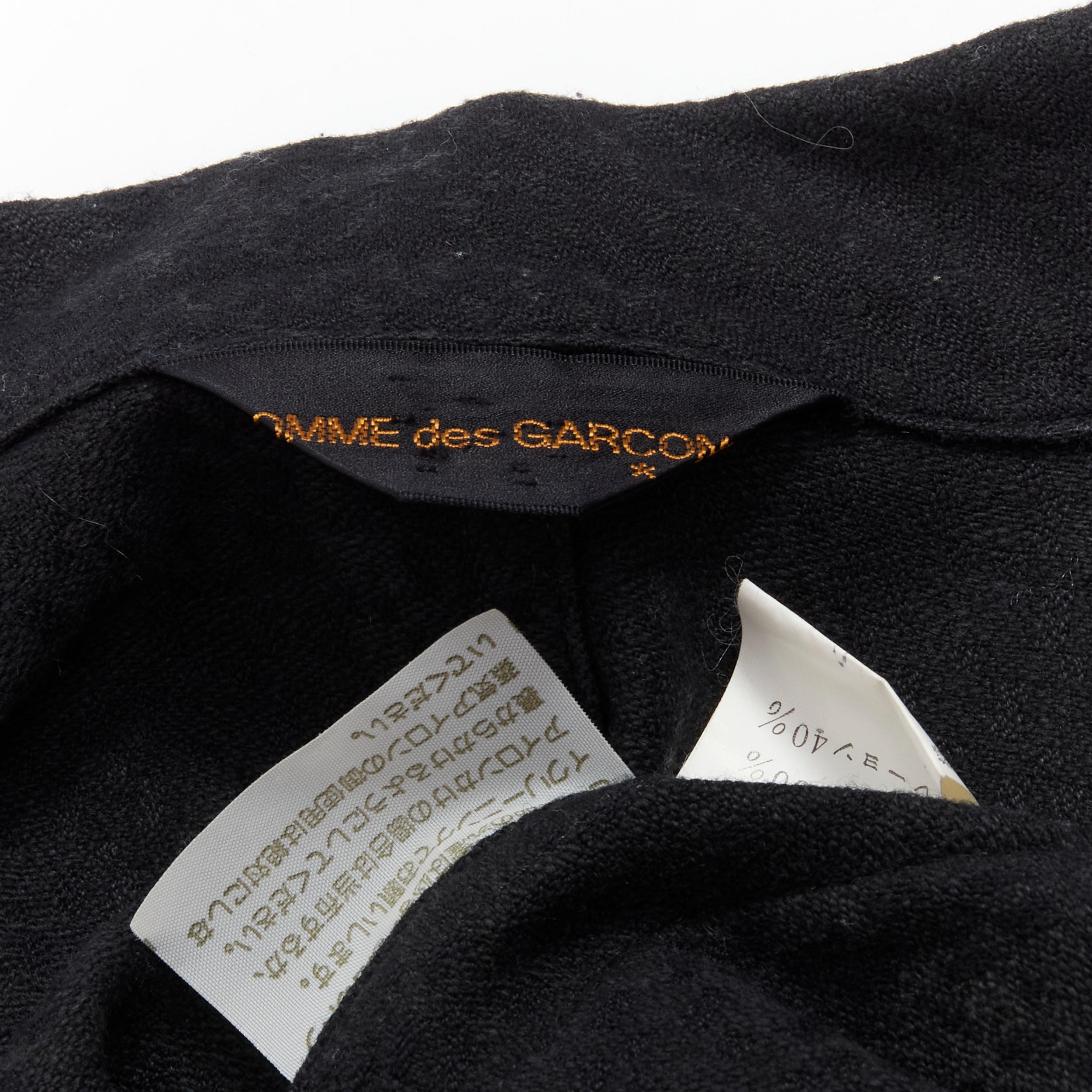COMME DES GARCONS - Blazer asymétrique surdimensionné en laine noire vintage, coupe large, années 1980 en vente 3