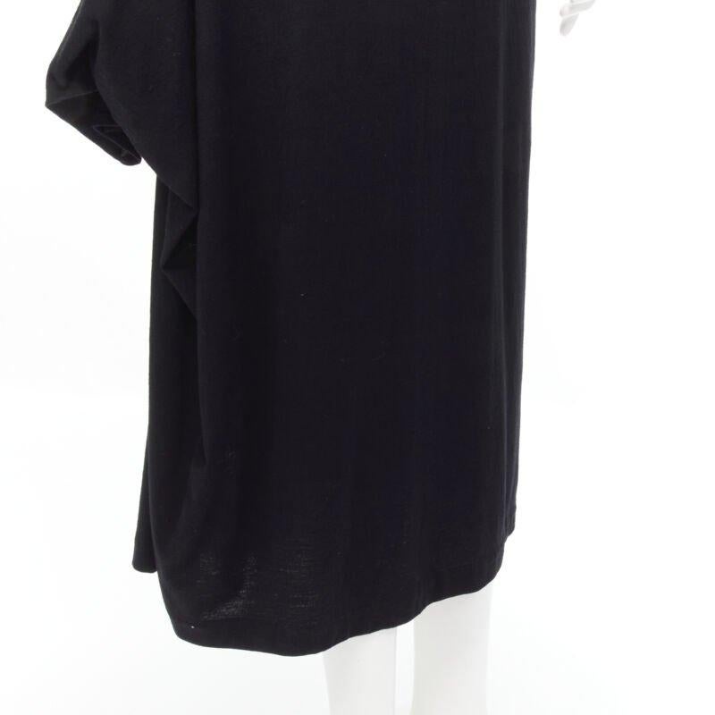 COMME DES GARCONS 1980s Vintage abito midi drappeggiato con dettaglio scoop neck M in vendita 3
