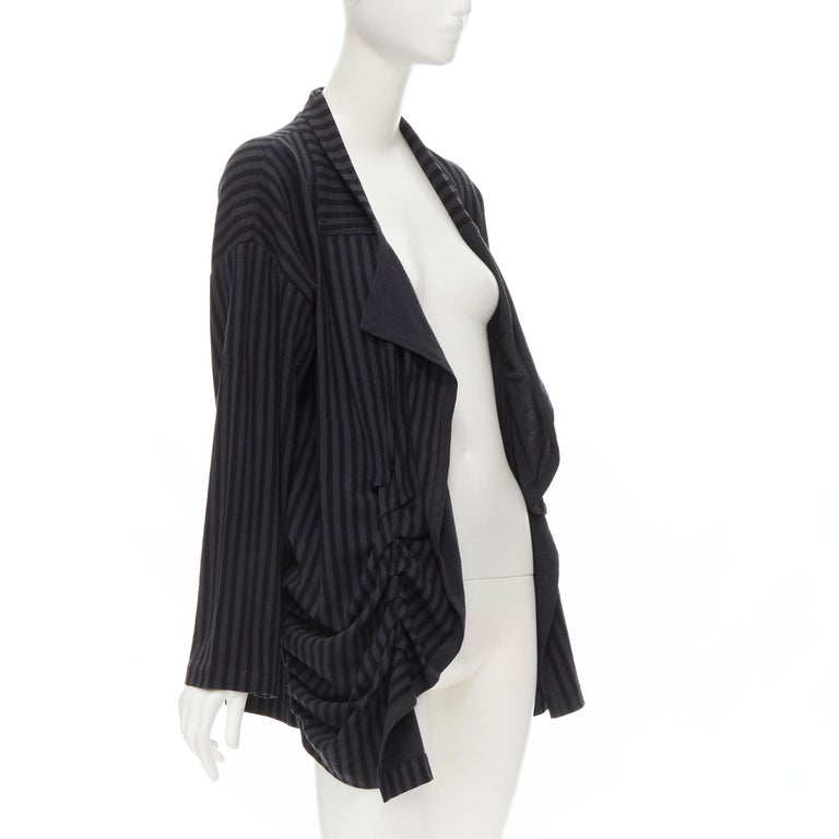 COMME des GARCONS AD1989 80s wool Vintage acrylic fur stole cropped Jacket GJ-05053S black S