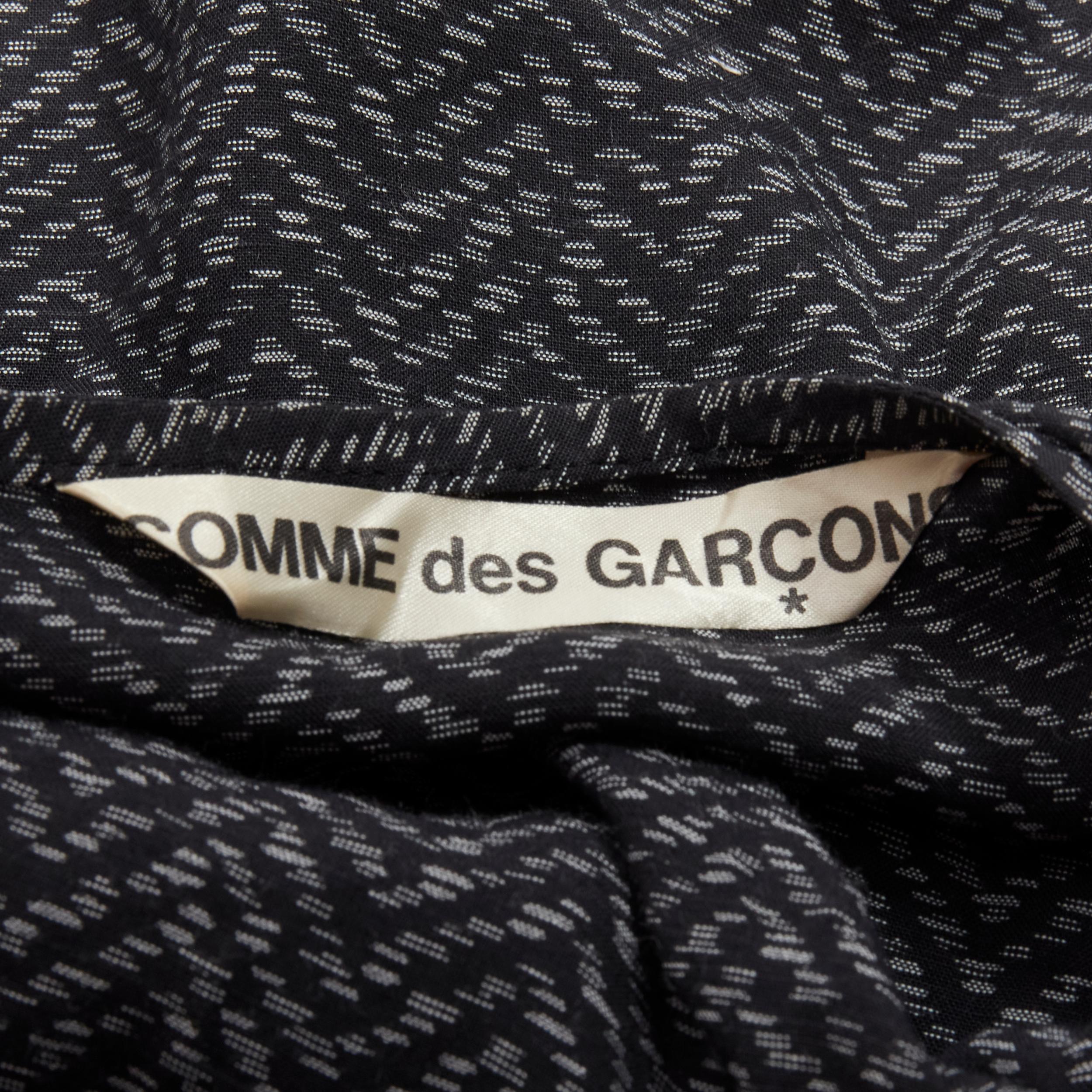 COMME DES GARCONS 1980's Vintage grey chevron asymmetric draped cocoon dress For Sale 4