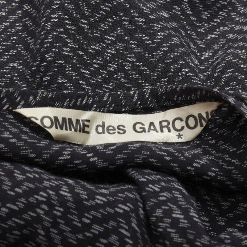 COMME DES GARCONS 1980's Vintage grey chevron asymmetric draped cocoon dress For Sale 4