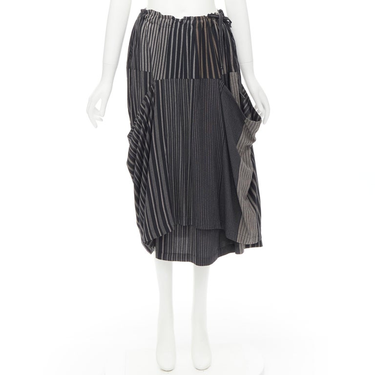 COMME des GARCONS 98AW wool Design Pleated skirt Bottoms GS-04044S gray S