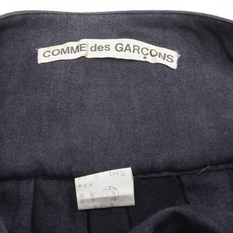 COMME DES GARCONS 1980er Jahre Vintage Grauer Wollkorsett-Spitzenrock mit ausgestelltem Ausschnitt S im Angebot 4