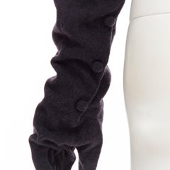 COMME DES GARCONS 1980's Vintage grey wool knit button gloves