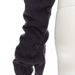COMME DES GARCONS 1980's Vintage grey wool knit button gloves