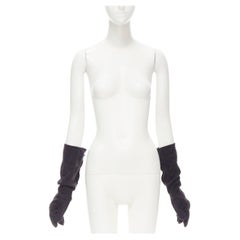 COMME DES GARCONS 1980's Vintage grey wool knit button gloves