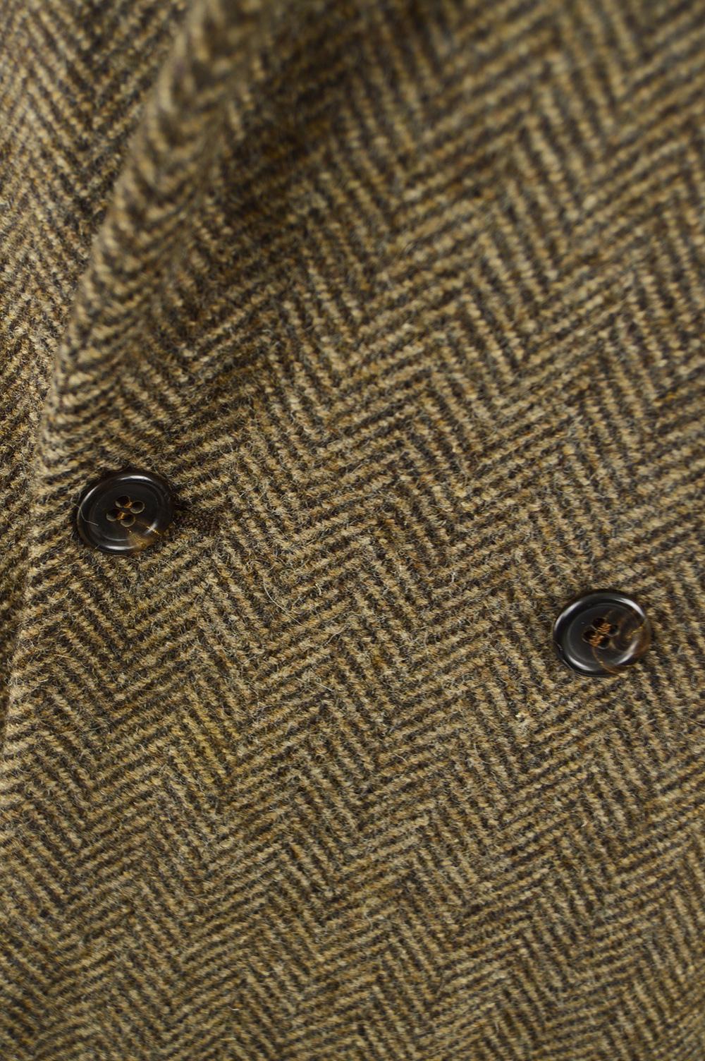 Comme des Garcons 1989 Men's Vintage Structured Shoulder Brown Wool Tweed Jacket 1