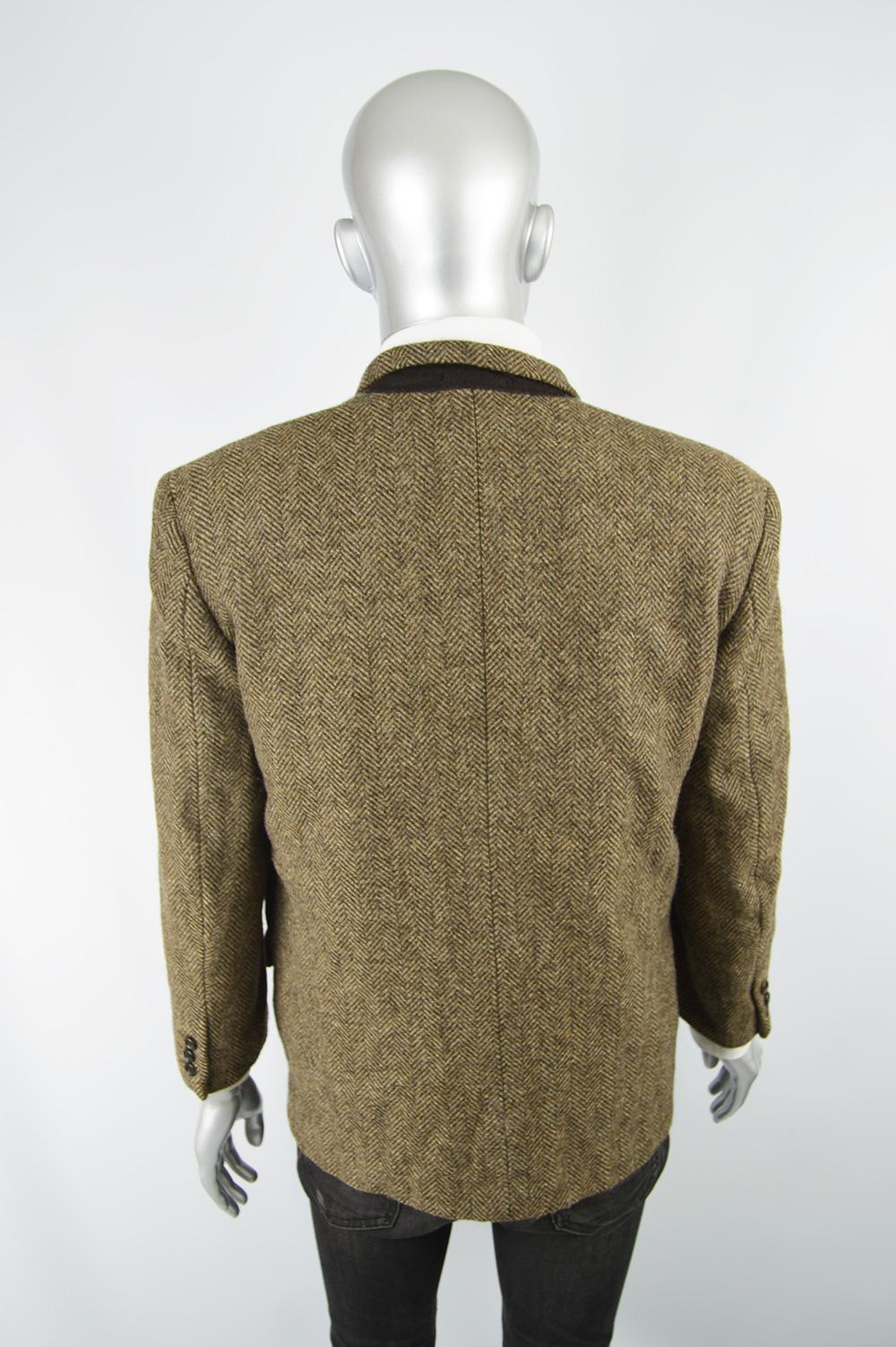Comme des Garcons 1989 Men's Vintage Structured Shoulder Brown Wool Tweed Jacket 2