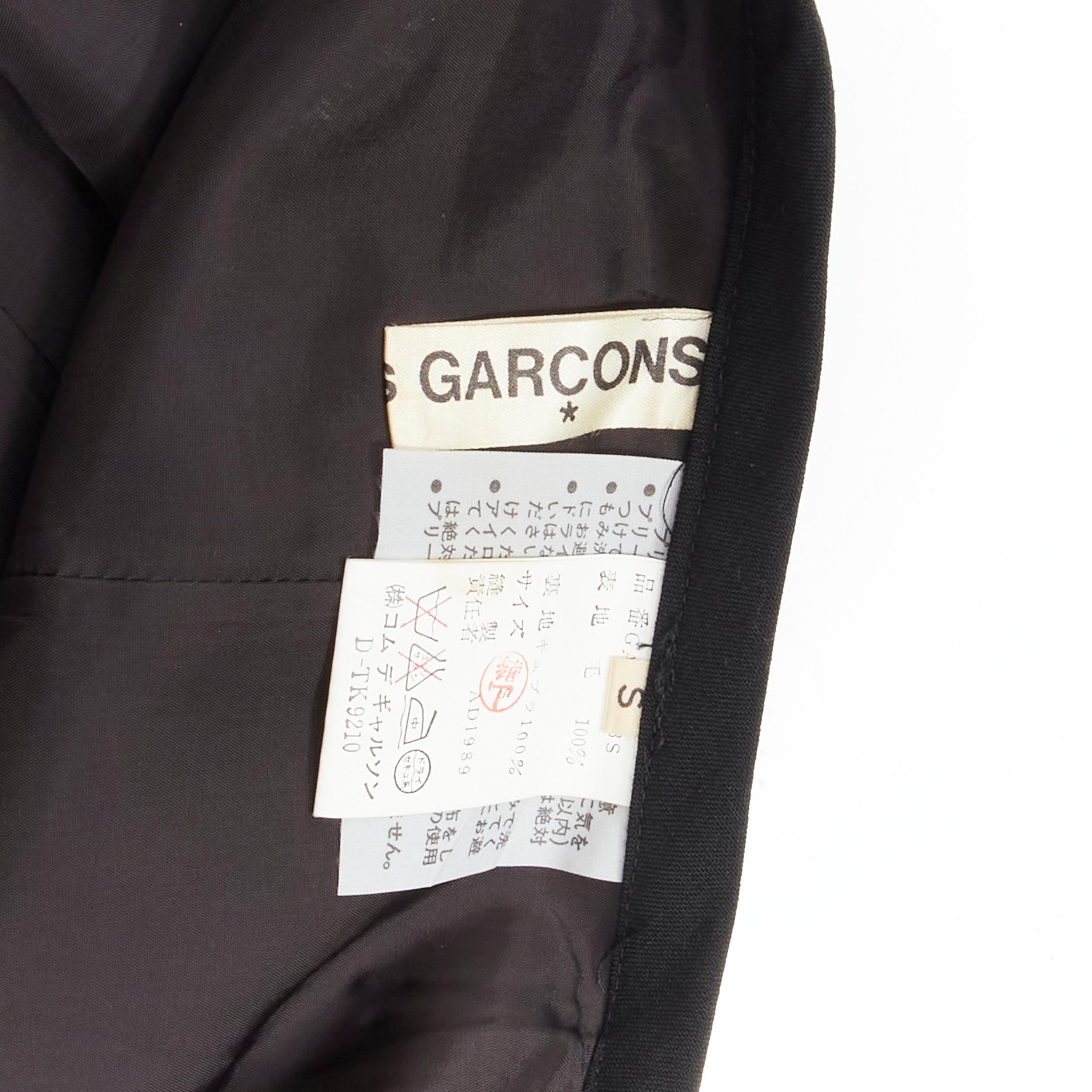 COMME DES GARCONS 1989 Vintage black wrap buckle pleated back halter skirt S 4