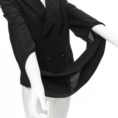 COMME DES GARCONS 1990 infinity loop sleeve double breasted blazer jacket S