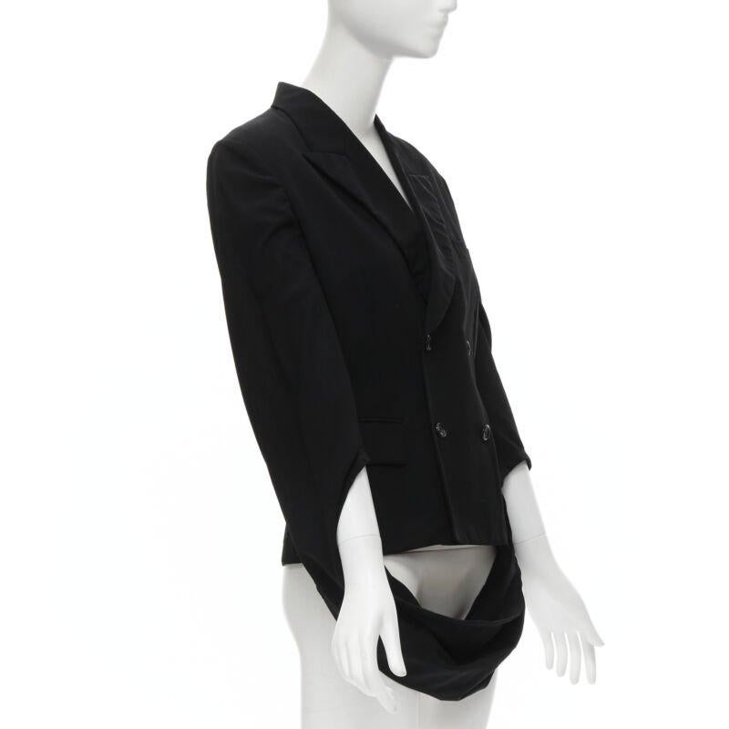 COMME DES GARCONS 1990 chaqueta blazer de doble botonadura con mangas de lazo infinito S Negro en venta