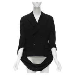 COMME DES GARCONS 1990 Giacca blazer doppiopetto con maniche ad anello infinity S
